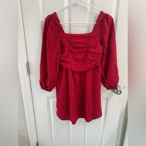 GAP Kids Red Skirt with Black Heart Pattern